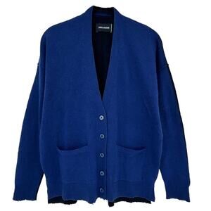 ZADIG & VOLTAIRE Scarlett Cashmere Cardigan in Bleu De Chine XS